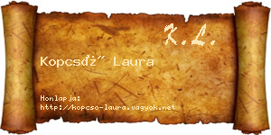 Kopcsó Laura névjegykártya